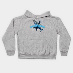 Spearfishing t-shirt designs Kids Hoodie